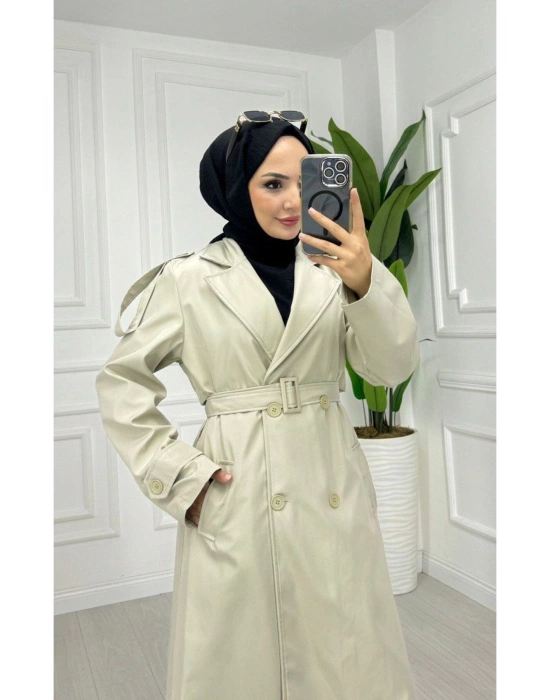 Astarlı  Taş Rengi Trençkot