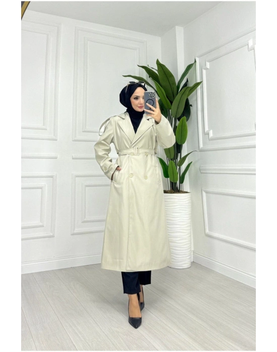 Astarlı  Taş Rengi Trençkot