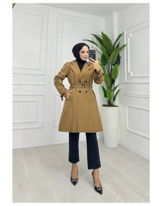 Astarlı Çağla  Rengi Trençkot