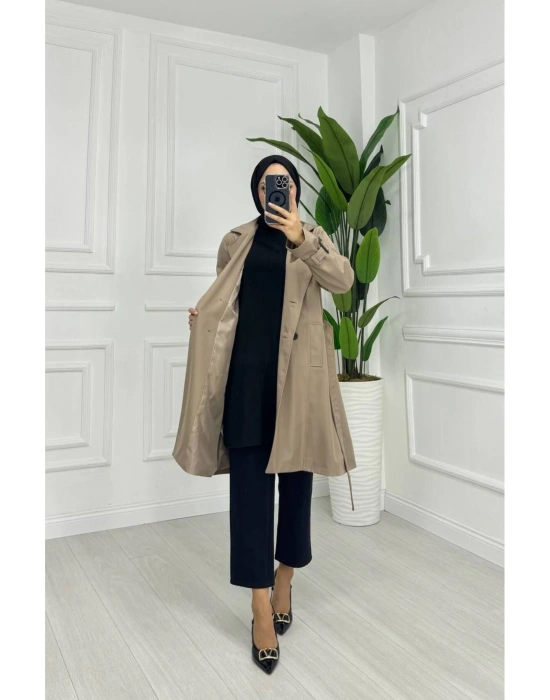 Astarlı Çağla  Rengi Trençkot