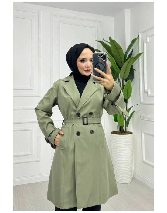 Astarlı Çağla  Rengi Trençkot