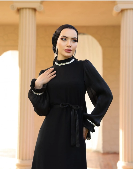 ARZU ELBİSE ABİYE SİYAH