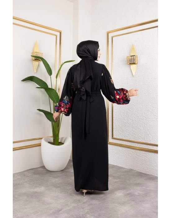 Balon Kollu Nakışlı ELİF ELBİSE