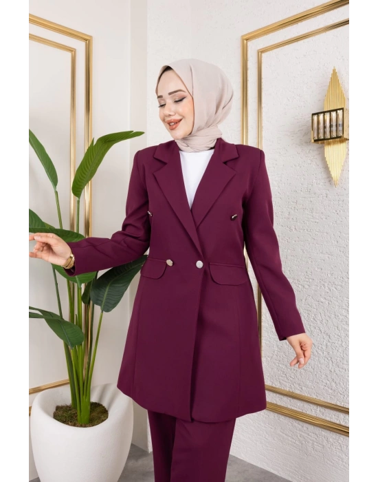 Beste Ceket Takım - BORDO