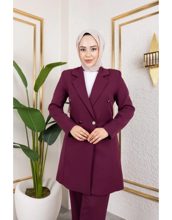Beste Ceket Takım - BORDO