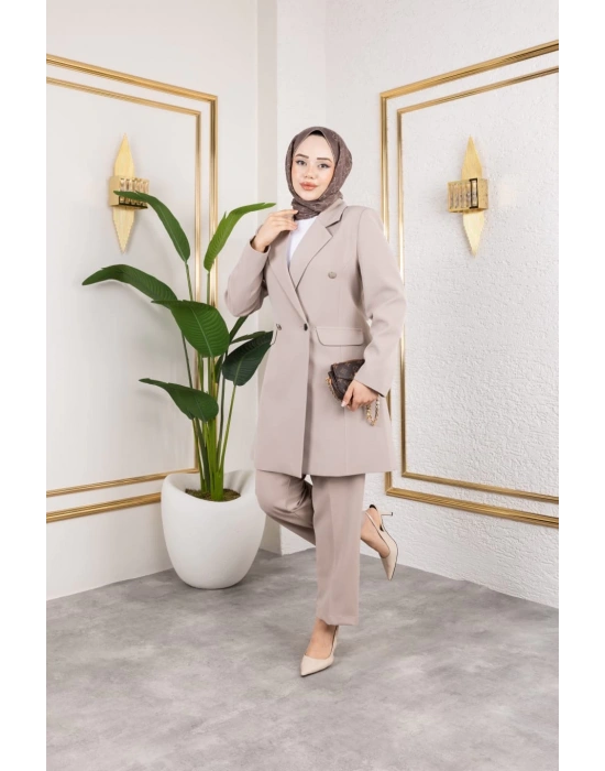 Beste Ceket Takım - Vizon