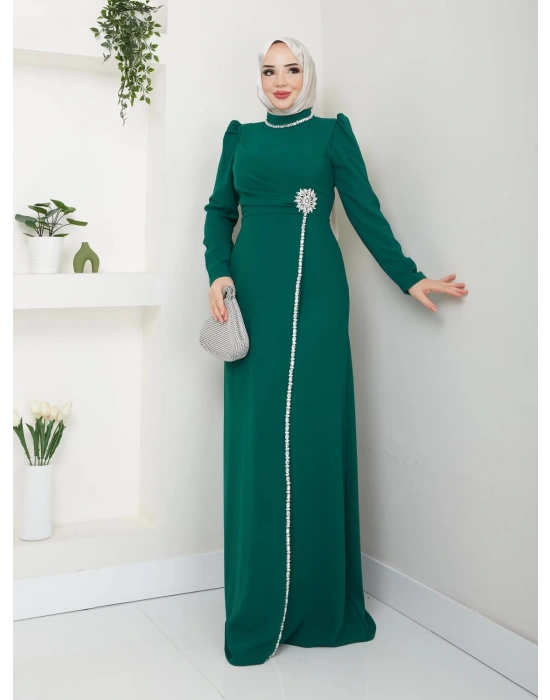 Çiçek Abiye ZÜMRÜT YEŞİLİ