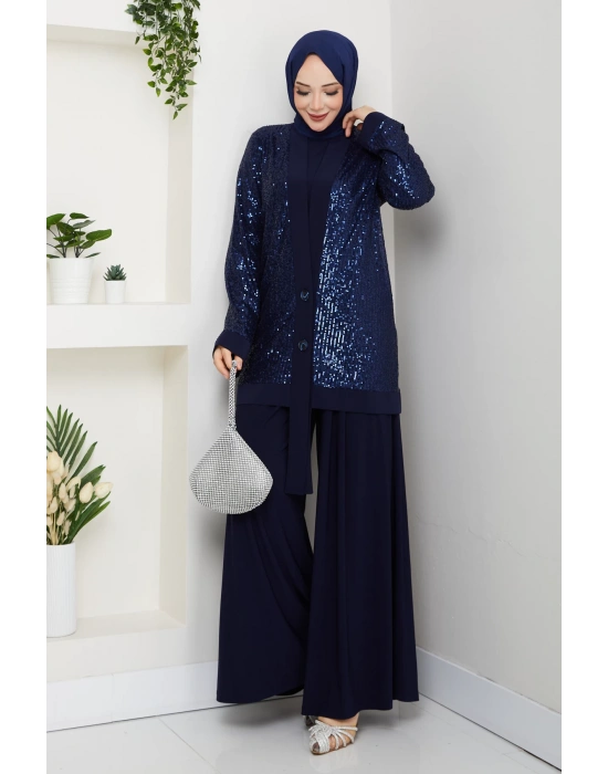 Dilara Pantolonlu Takım - Lacivert