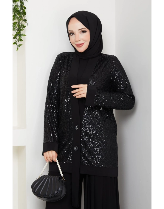 Dilara Pantolonlu Takım - Siyah