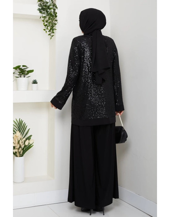 Dilara Pantolonlu Takım - Siyah
