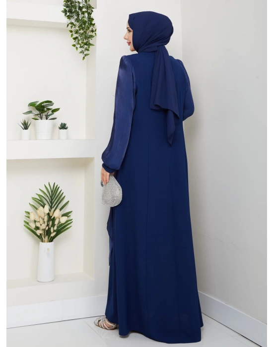 Firüze Abiye Tesettür Elbise - lacivet
