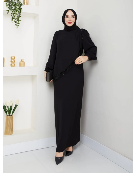 HANDAN ELBİSE SİYAH
