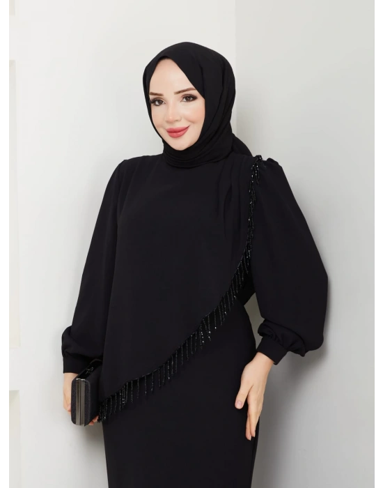 HANDAN ELBİSE SİYAH