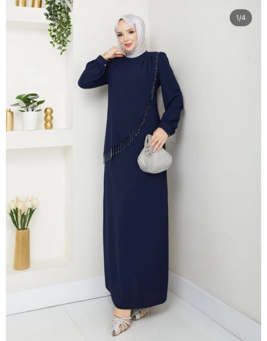 HANDAN ELBİSE LACİVERT