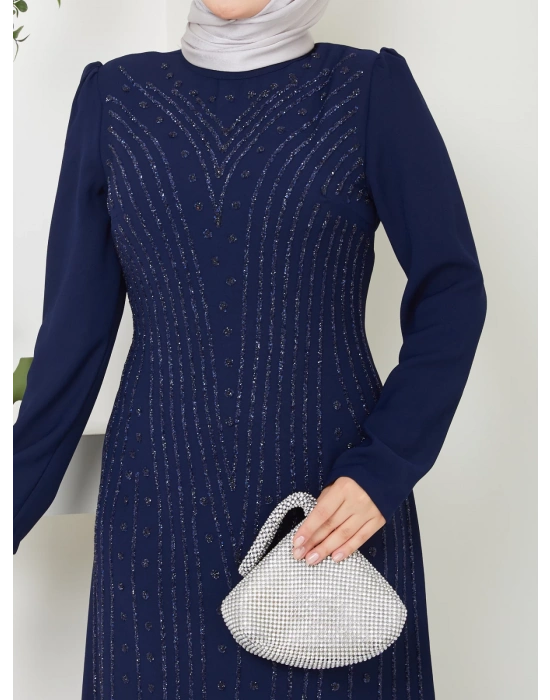 Hünkar Abiye Elbise - Koyu Lacivert