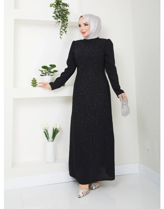 Hünkar Abiye Elbise - Siyah