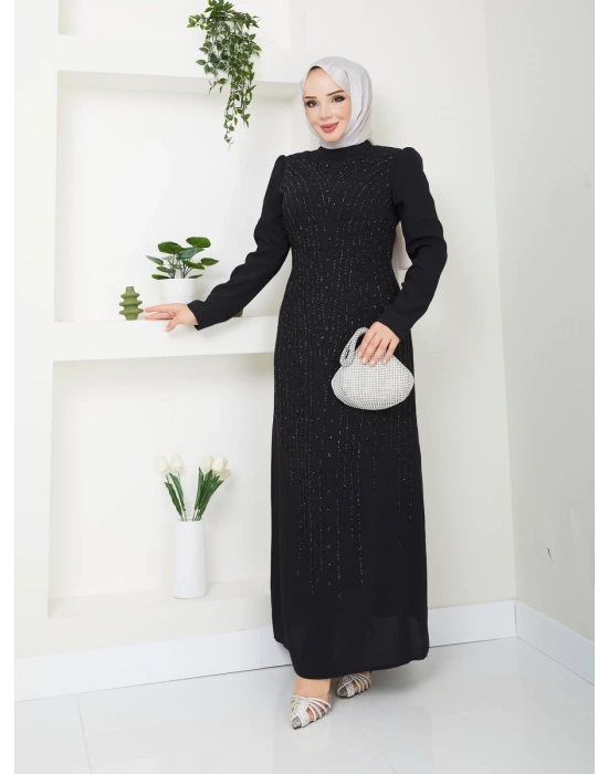 Hünkar Abiye Elbise - Siyah