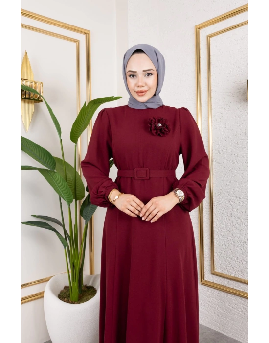 İlknur Elbise - Bordo