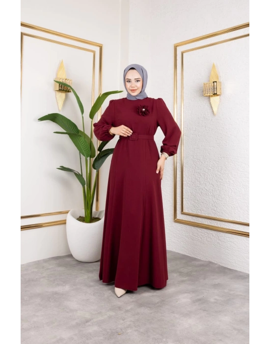 İlknur Elbise - Bordo