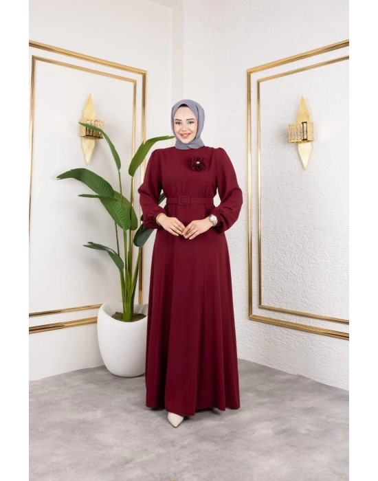 İlknur Elbise - Bordo
