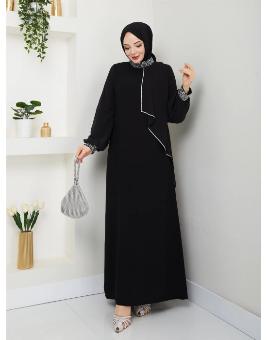 İPEK ELBİSE SİYAH