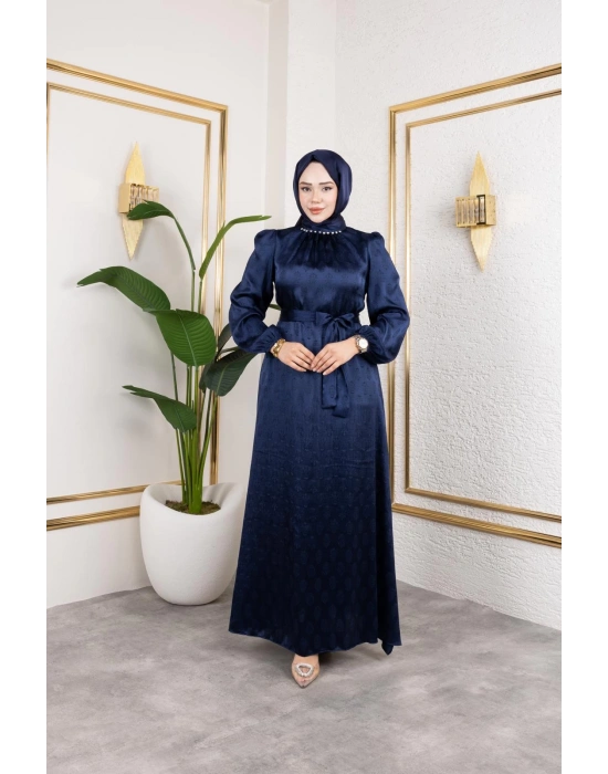 sudem saten elbıse lacivert