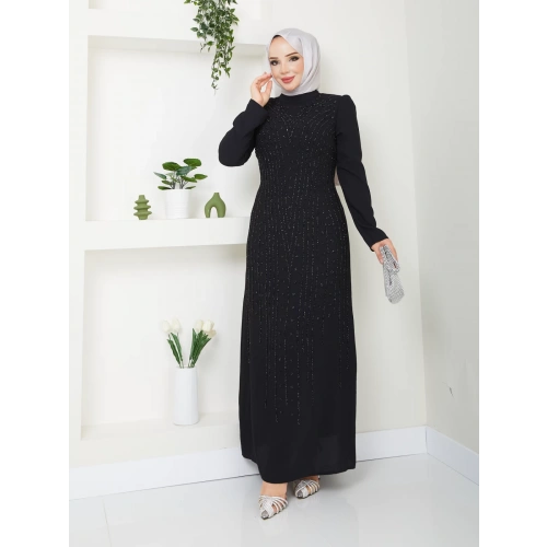 Hünkar Abiye Elbise - Siyah