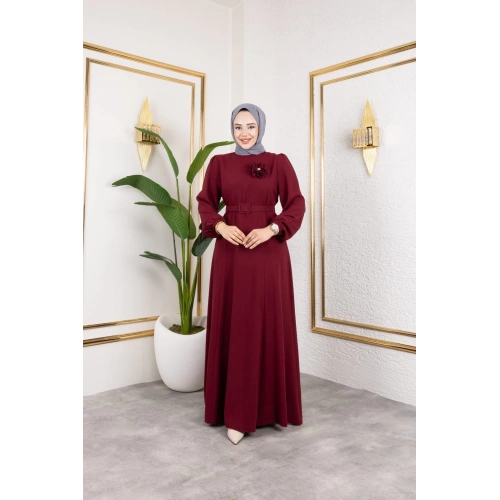 İlknur Elbise - Bordo
