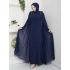 HİCRAN TESETTÜR ABİYE ELBİSE Lacivert