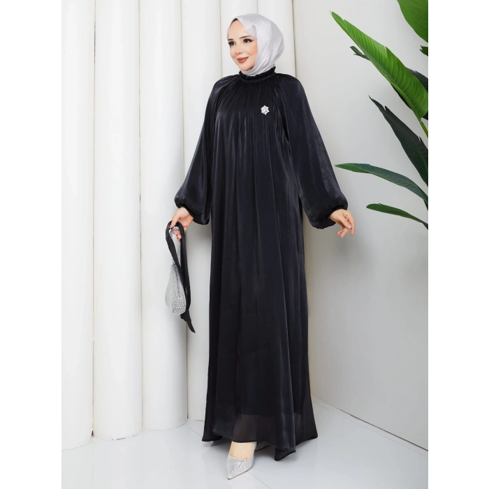 SİMGE TESETTÜR ELBİSE Siyah