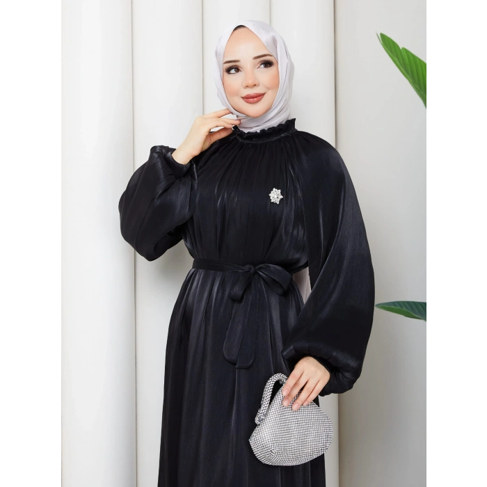 SİMGE TESETTÜR ELBİSE Siyah