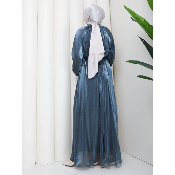 SİMGE TESETTÜR ELBİSE AçıkMavi