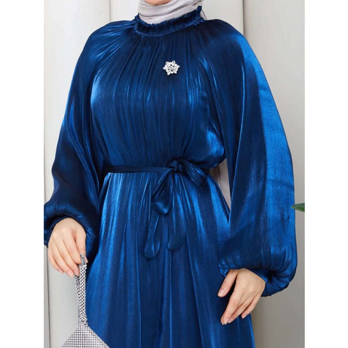 SİMGE TESETTÜR ELBİSE SAKS