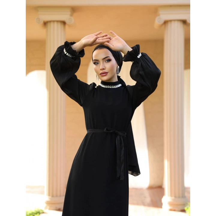 ARZU ELBİSE ABİYE SİYAH