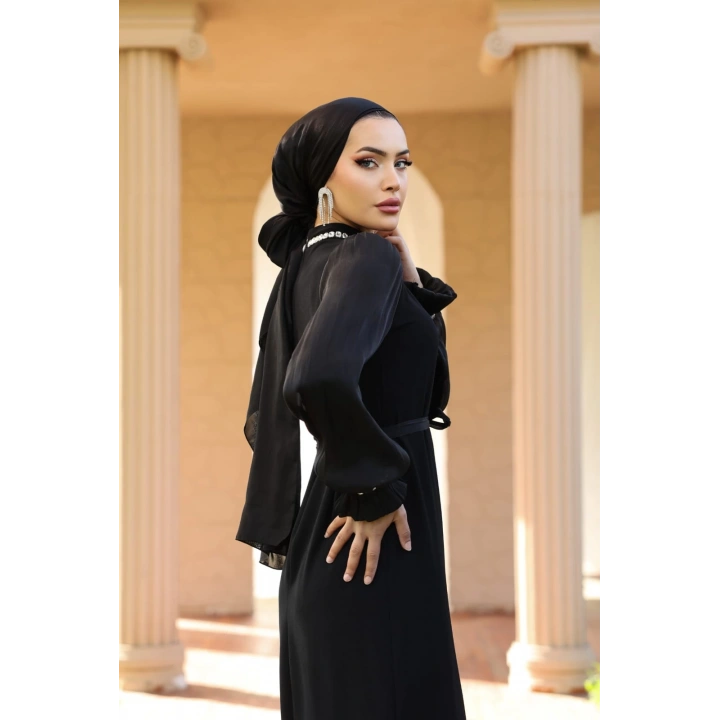 ARZU ELBİSE ABİYE SİYAH