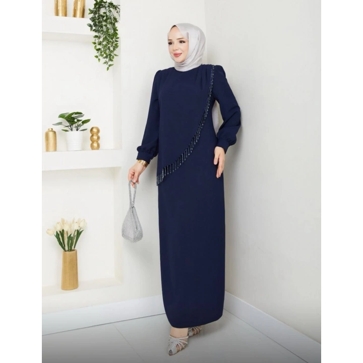 HANDAN ELBİSE LACİVERT