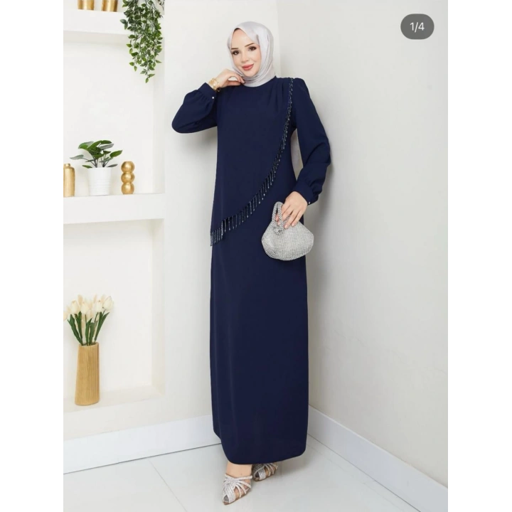 HANDAN ELBİSE LACİVERT