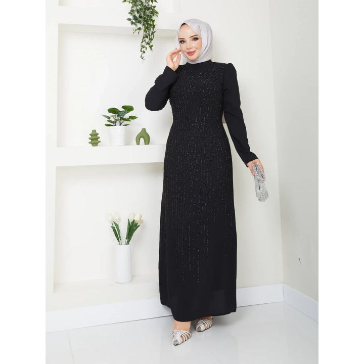 Hünkar Abiye Elbise - Siyah