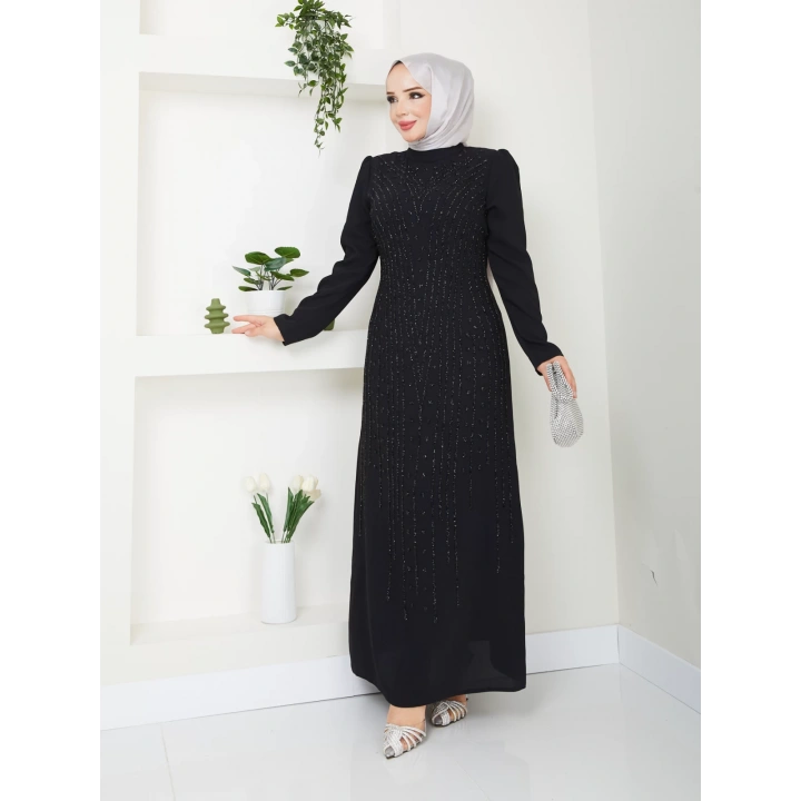 Hünkar Abiye Elbise - Siyah