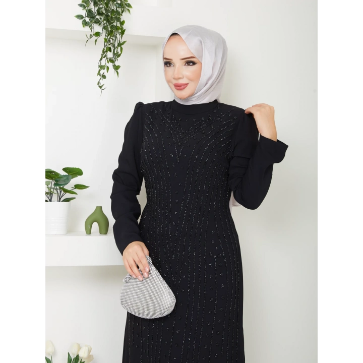 Hünkar Abiye Elbise - Siyah