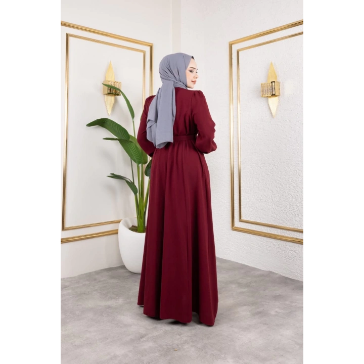 İlknur Elbise - Bordo