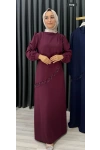 HANDAN ELBİSE bordo