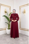 İlknur Elbise - Bordo