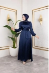 sudem saten elbıse lacivert