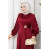 ALİYE TESETTÜR ELBİSE Bordo