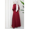 ALİYE TESETTÜR ELBİSE Bordo