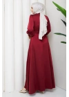 ALİYE TESETTÜR ELBİSE Bordo