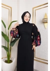 Balon Kollu Nakışlı ELİF ELBİSE