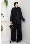 Dilara Pantolonlu Takım - Siyah