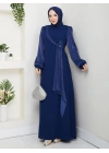 Firüze Abiye Tesettür Elbise - lacivet